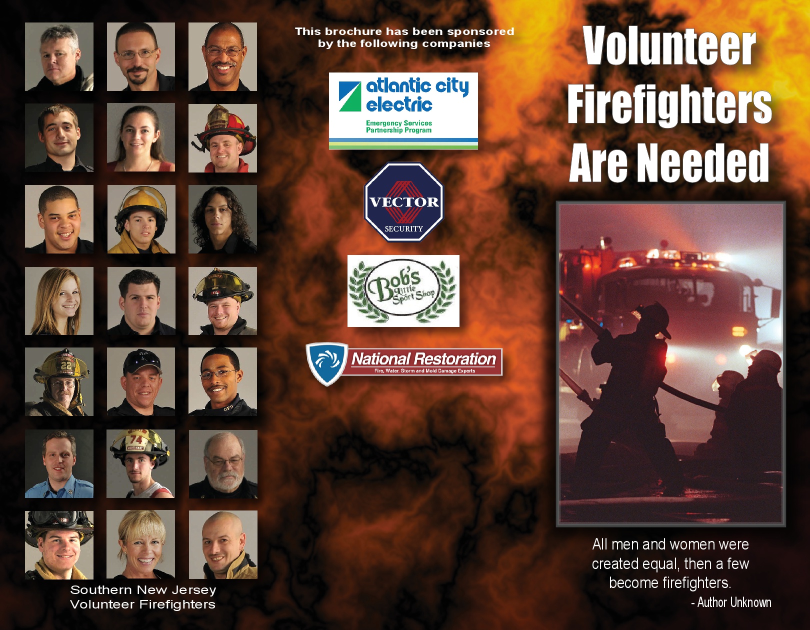 volunteer firefighter recruitment brocure